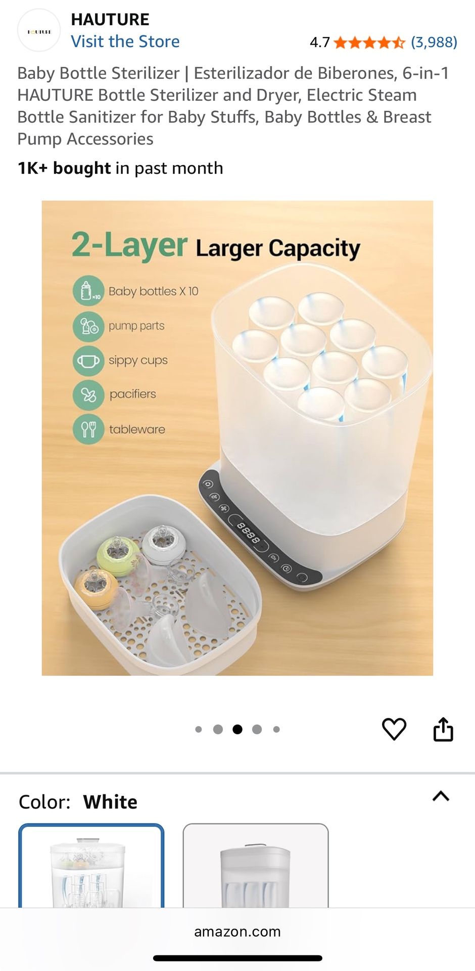 Hauture Bottle Sterilizer And Dryer