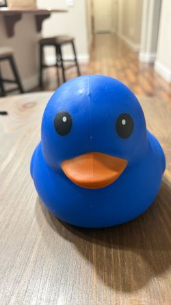 Blue squishy duck