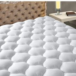 MATBEBY Twin Size Mattress Pad - Cooling Breathable Mattress Topper, Quilted Fitted Mattress Protector, Pillow Top Mattress Cover with 8-21" Deep Pock
