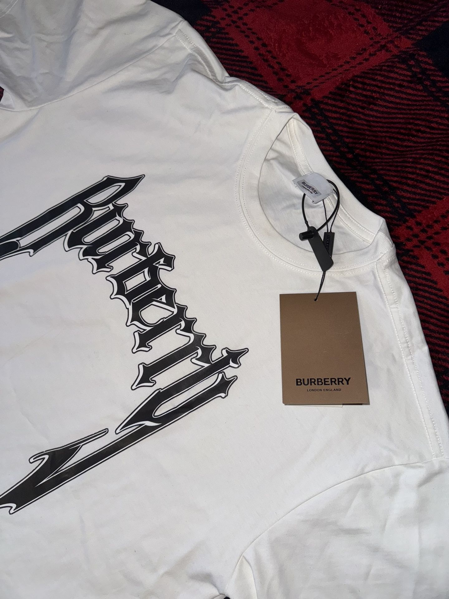 Burberry Men's Sici Large Artwork Logo T-Shirt in White
