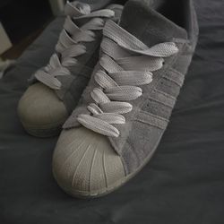 Adidas Mens 10 Grey Superstars