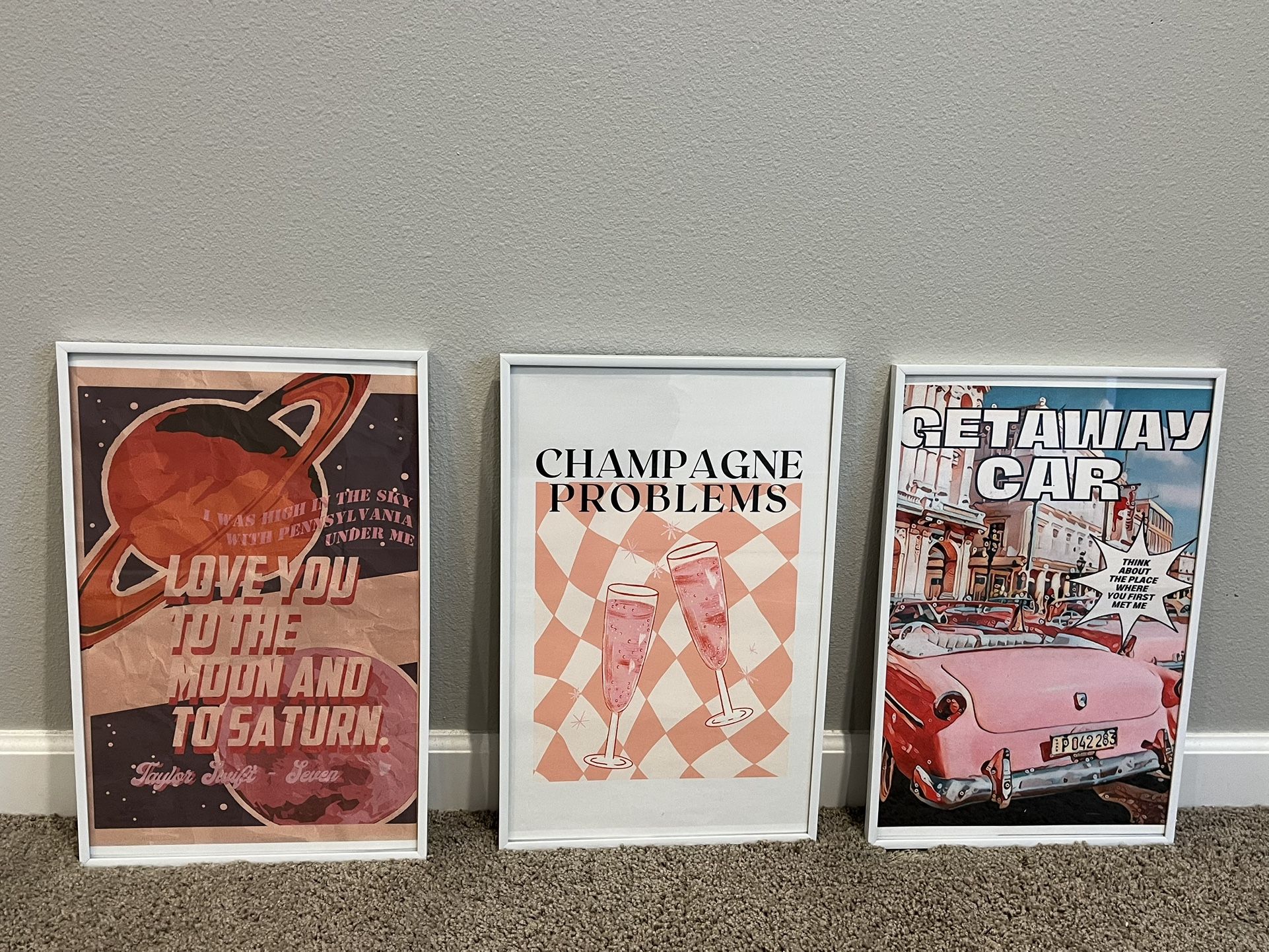 Taylor Swift Vinyl Posters - Framed