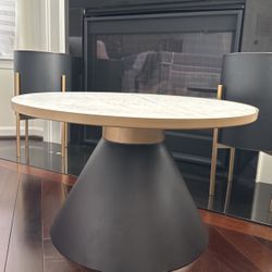 Round Marble Top Coffee Table 