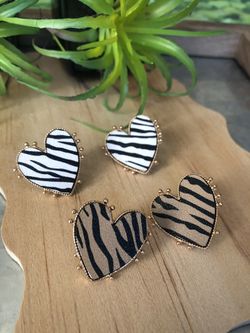 Pendientes Dorados Animal Print