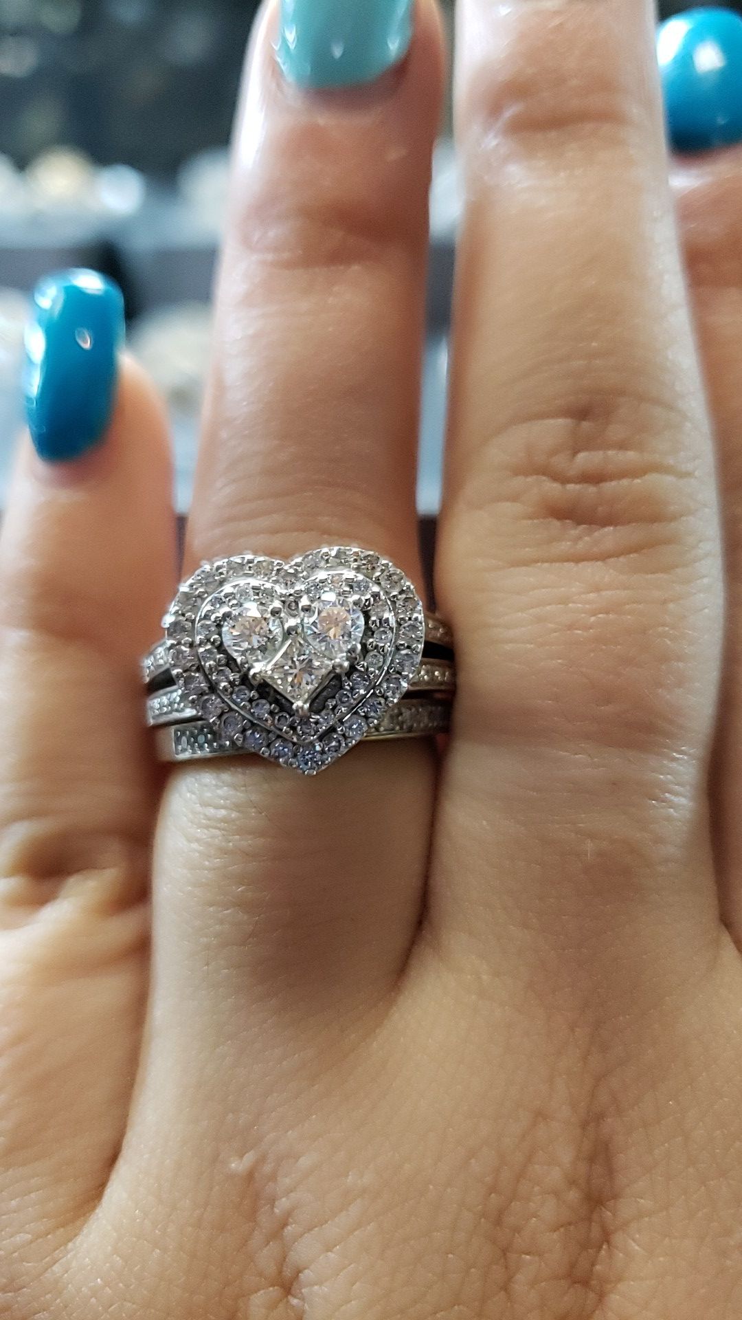 Heart shape diamond ring