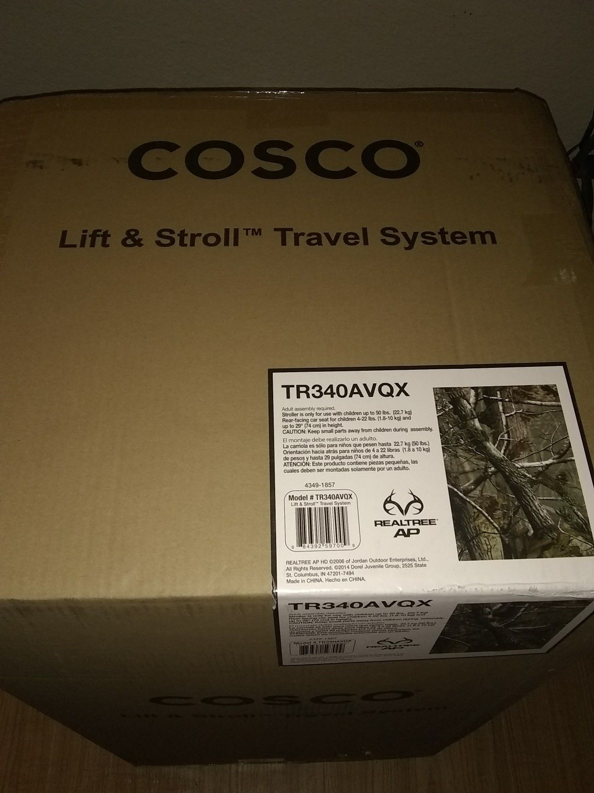 RealTree Collaboration COSCO Travel System Stroller and Car seat Combo