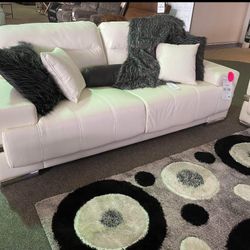 Modern Style~Brand New White Leatherette Sofa And Loveseat 🎁 FİNAL SALE 