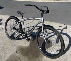 Super73 Style Cruiser Bicycle Silver