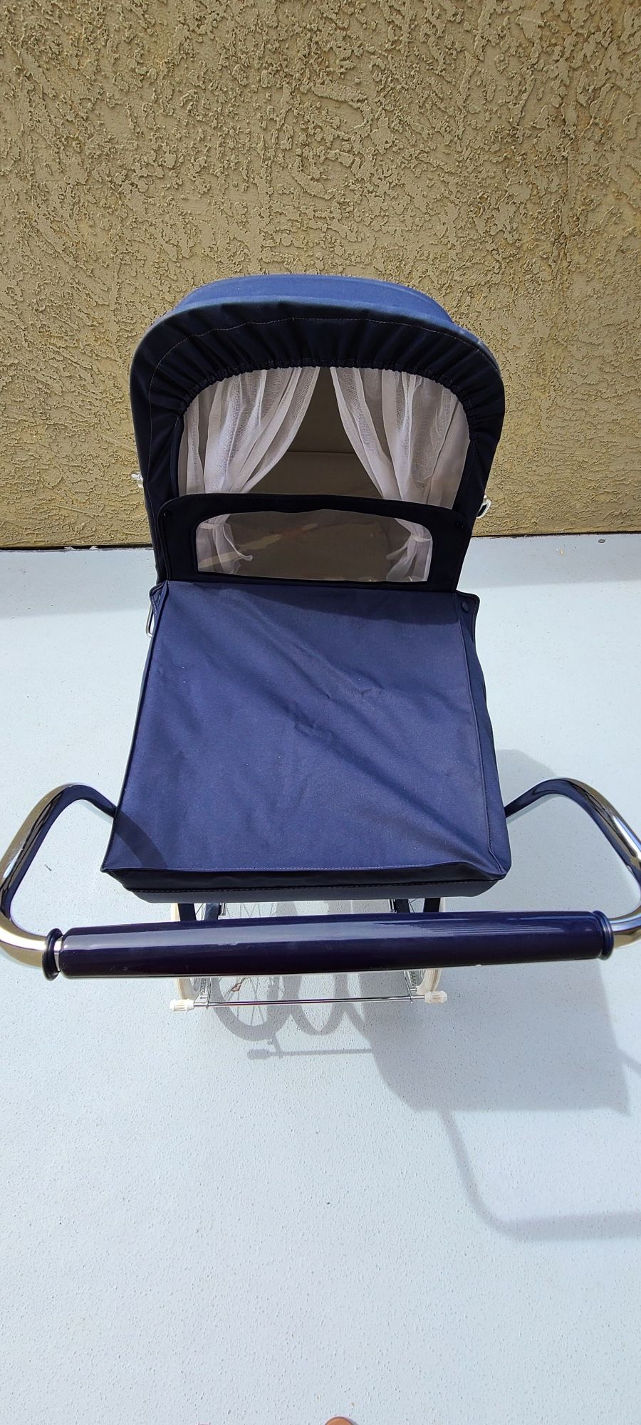 Inglesina classica pram in navy blue stroller royal carriage for Sale