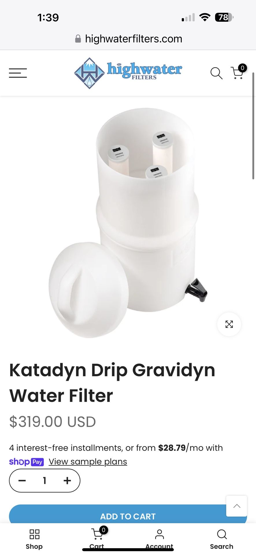 Katadyn 10 Liter Water Filter System