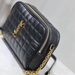 NEW Black Lamb Leather Crossbody 