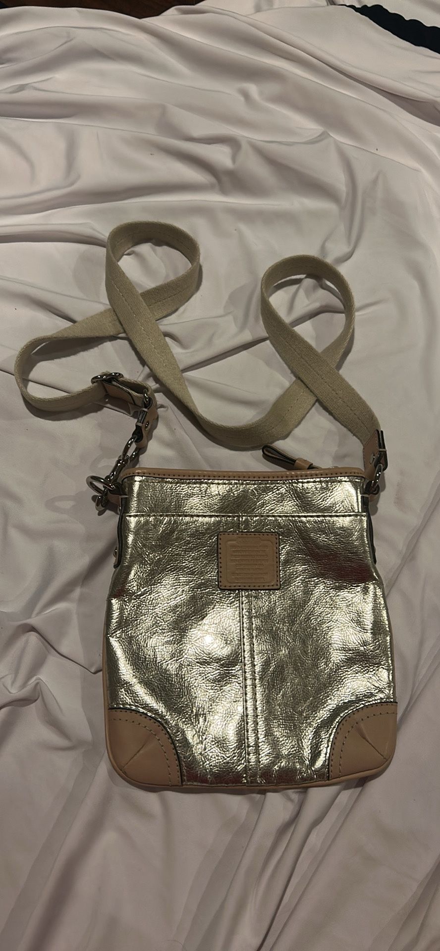 Coach Silver Crossbody Bag Never Used