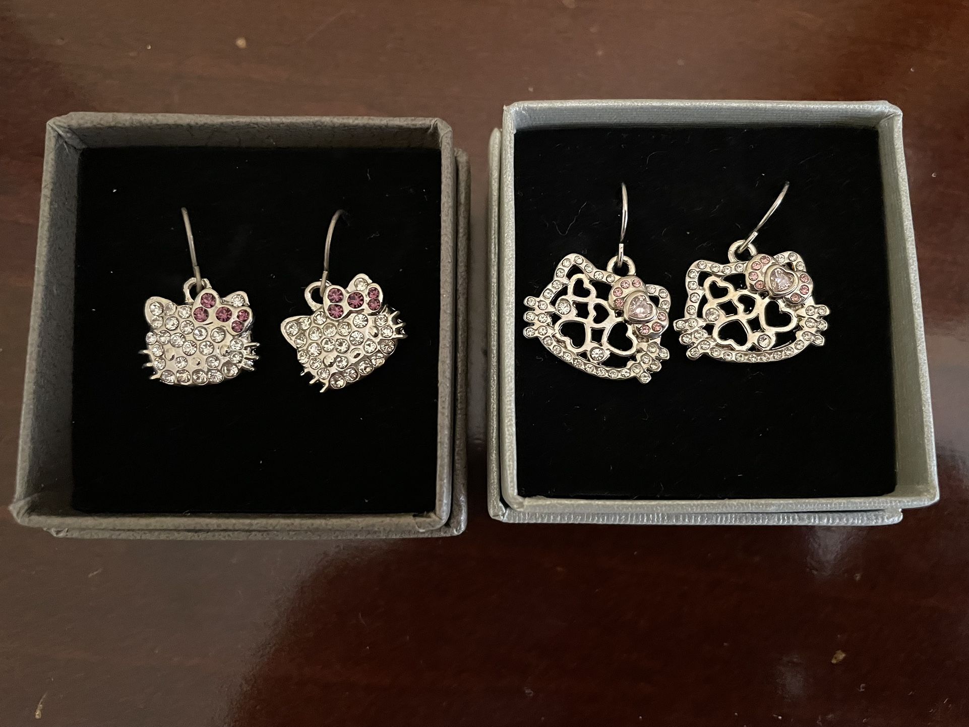 Brand New Hello Kitty Earrings And Ring