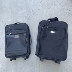 2 Black Mini Suitcases 