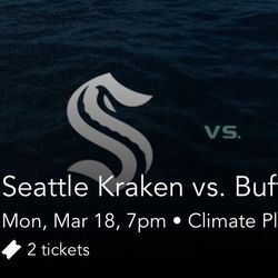 Seattle Kraken - Two (2) Tickets Vs Buffalo Sabres