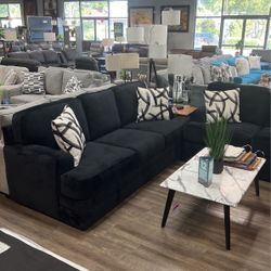 Black Microfiber Sofa & loveseat On Sale! 