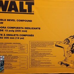 New Dewalt 12" Sliding Miter Saw $400 Firm Firm Pickup Only 