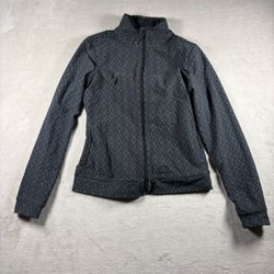 Prana Randa Women’s S Gray Diamond Full Zip Jacket Long Sleeve Hiking Gorp #3073