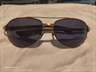Cartier Aviator Gold & Wooden Frame Sunglasses
