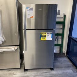Whirlpool Stainless Steel Top Freezer Refrigerator Stainless Steel🙌