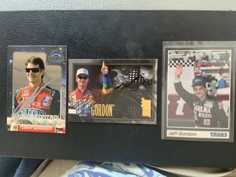 Jeff Gordon Signed Cards (2) Plus Rookie Card 
