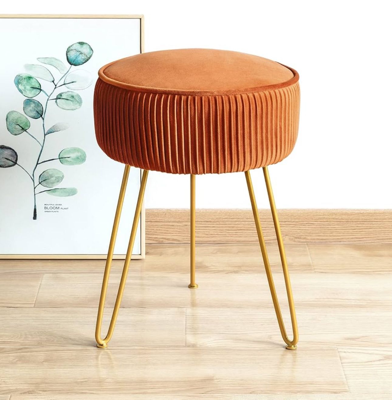Pleated Vanity Stool