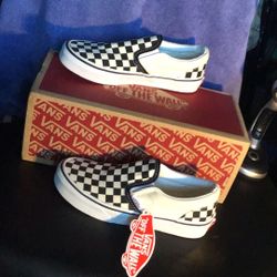 Vans Classic Slip On Checkerboard Shoes Size Kids 2