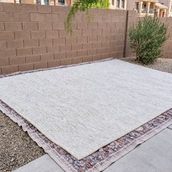 Restoration Hardware RH 10 x 14 Cream Pura Heathered Wool Rug by Ben Soleimani - Free Delivery