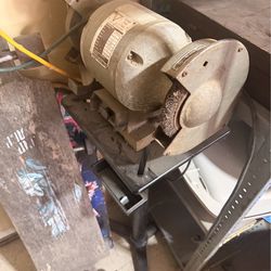 Old grinder with stand