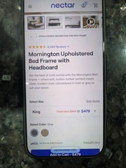King size headboard Nectar Mornington bedframe with headboard new in the box