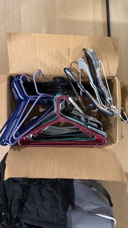 Large Lot of Mixed Clothes Hangers