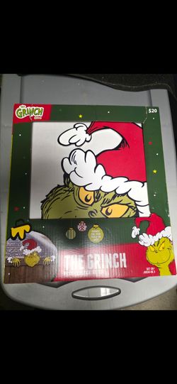 🎄 NEW IN BOX Dr. Seuss The Grinch Festive Fence Sitter Christmas Decor