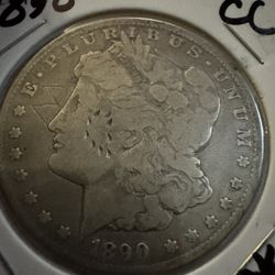 1890 CC Morgan Silver Dollar