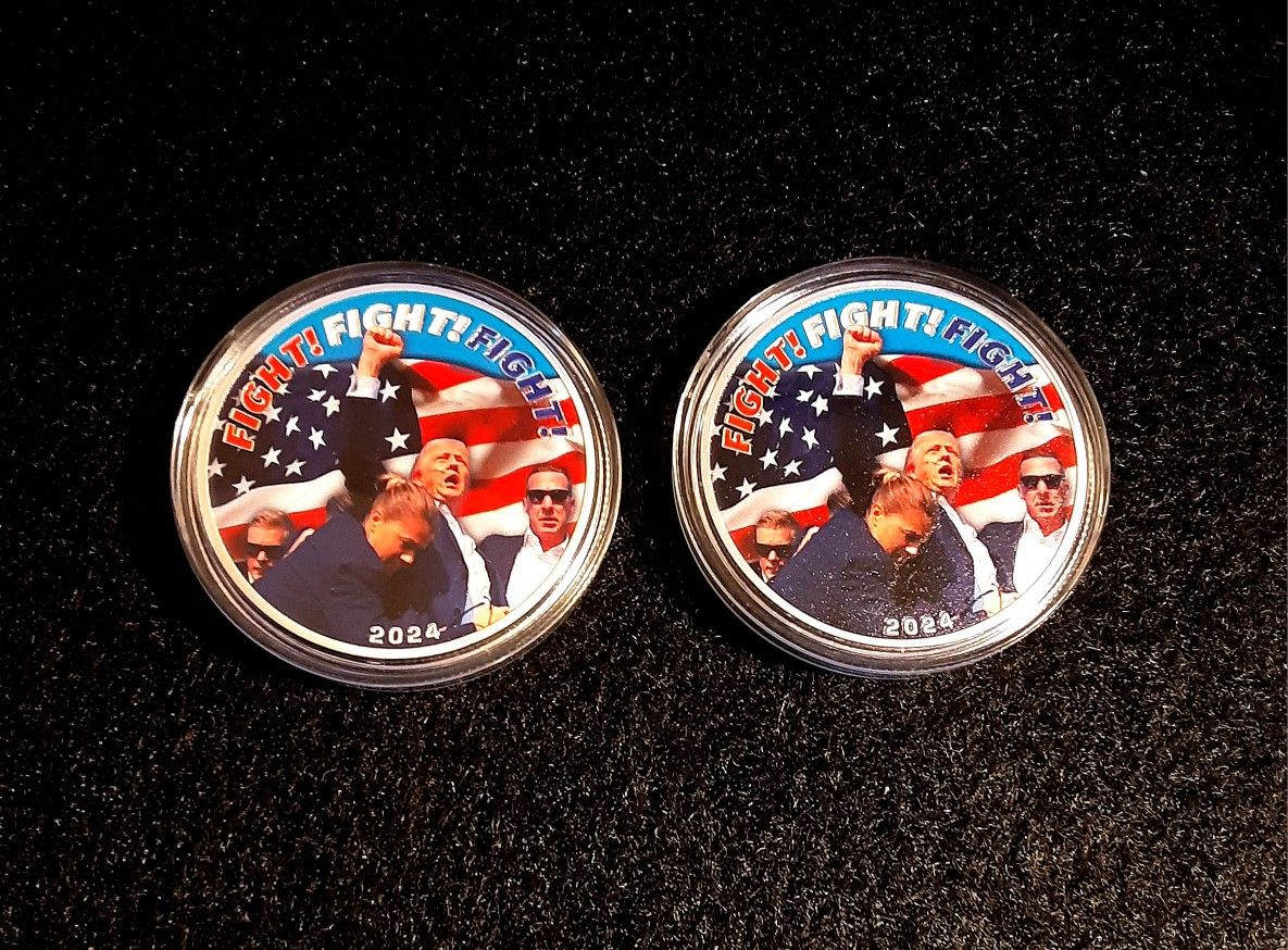 Trump Limited Edition Commemorative Coins Lot (2 Coins). 