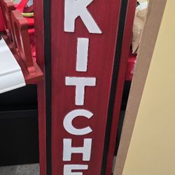 Red Kitchen Sign