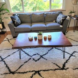 Modern Gray Sofa Set – 3 Seater + Loveseat | Clean, Great Condition