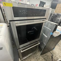 Kitchen Aid 24” Double Oven In Stainless Steel Electric Used 