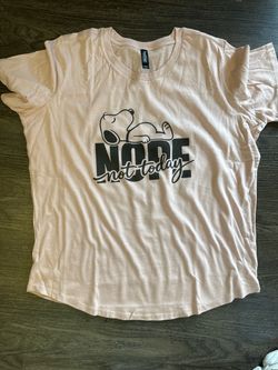 Snoopy 'Nope Not Today' Graphic Tee Size XL
