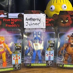 Five Nights At Freddy’s Jazwares Action Figures Toy Freddy Toy Bonnie Toy Chica 