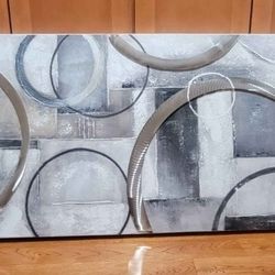 Silver Wall Art on Canvas