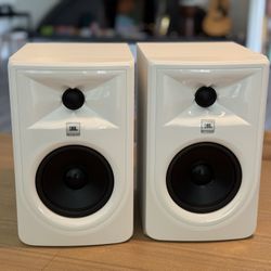 JBL Series 3 MKII Powered Studio Monitors (Pair) - White - Like New / Pro Audio Speakers