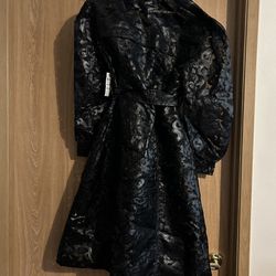 NWT One Of A Kind Black Raincoat Size Medium