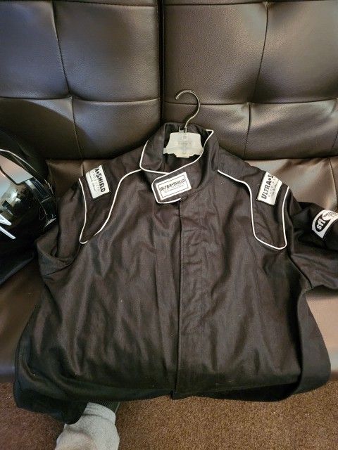 Racing Jacket and Helmet