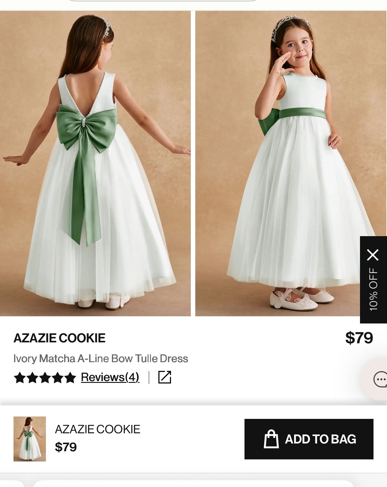 Size 4/5 Dress From Azazie And Flower Girl Basket