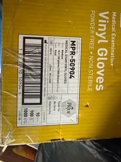 Med Pride Vinyl Exam Gloves Case 1000 large and medium READ DESCRIPTION