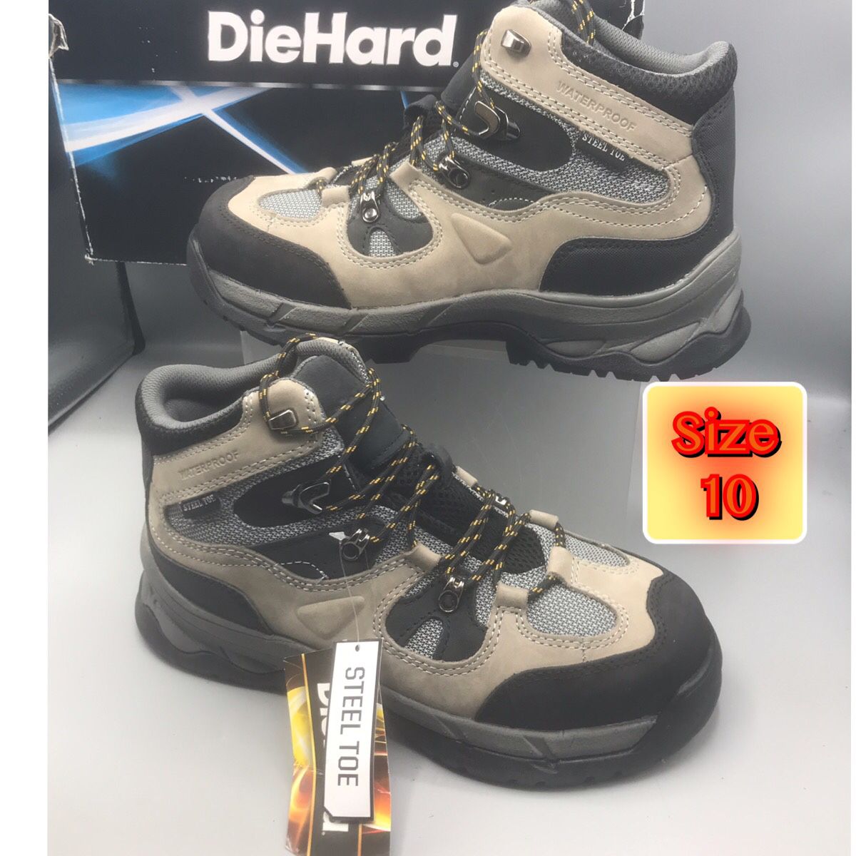 Dir Hard Men's Steel Toe Waterproof Boots Size 10