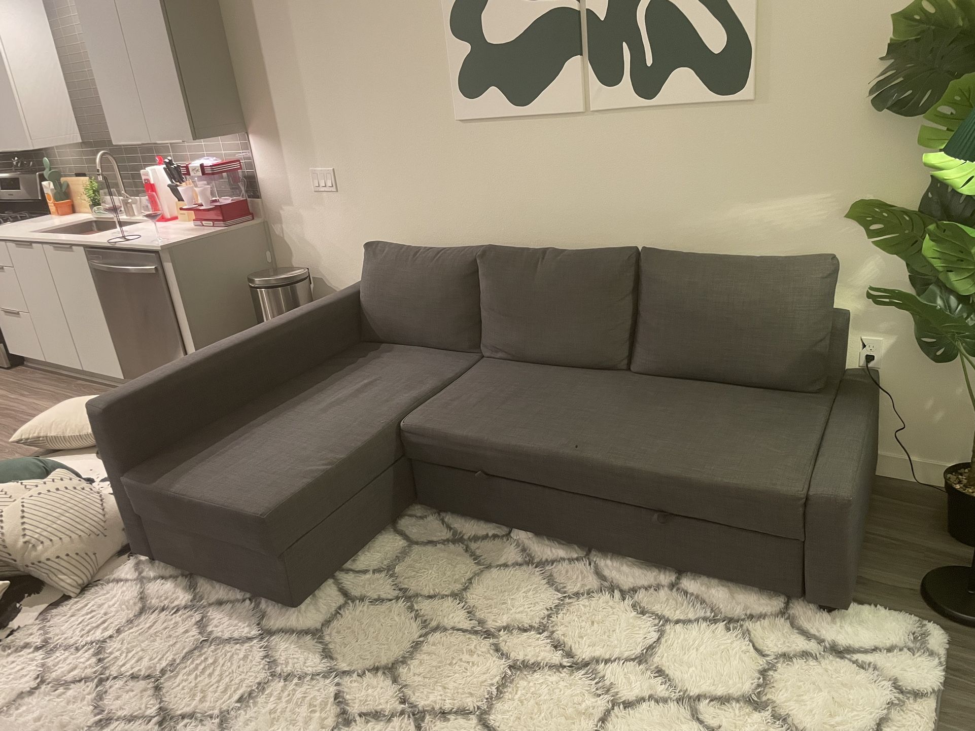 IKEA Gray Sectional Couch Bed for Sale in Fullerton, CA OfferUp