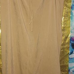 Women's Long Tan Skirt Size 16w Good Condition New Used 