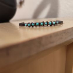 Zuni Turquoise Bracelet Cuff Snake Eye Set