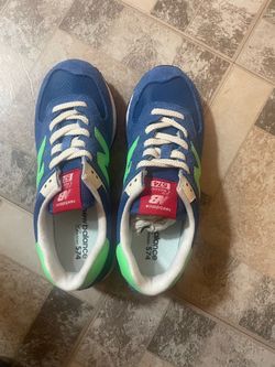 New Balance Unisex 574 Shoes in Blue Green